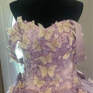 Lavender Butterfly women Dress